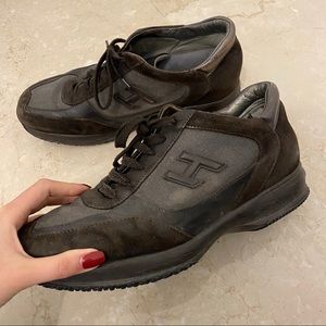 BROWN HOGAN Men Genuine Suede Leather Italian